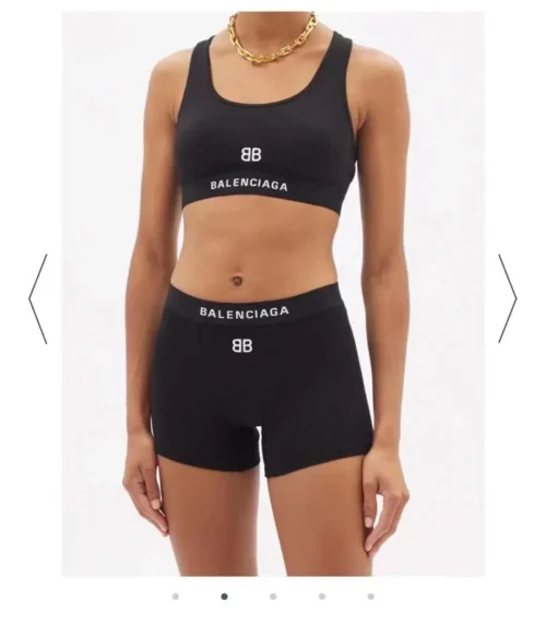 Balenciaga Embroidered Tank Top and Shorts Set
