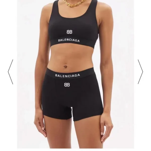 Balenciaga Embroidered Tank Top and Shorts Set