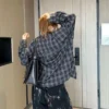 Balenciaga Plaid Logo Jacket