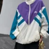 Balenciaga Embroidered Colorblock Zip-Up Trench Jacket