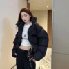 Balenciaga Embroidered Hooded Cropped Jacket