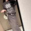 Balenciaga Printed Tie-Waist Skirt