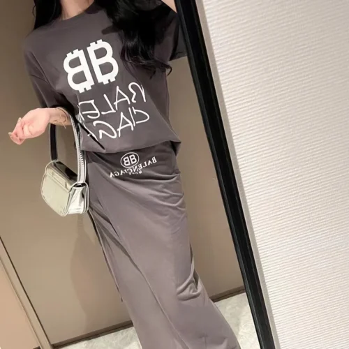Balenciaga Printed Tie-Waist Skirt