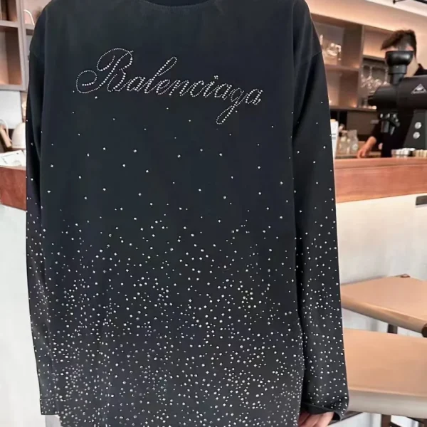 Balenciaga Rhinestone Logo T-Shirt