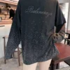 Balenciaga Rhinestone Logo T-Shirt