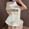 Balenciaga Printed Flocked Rhinestone Oversized T-Shirt