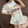 Balenciaga Printed Flocked Rhinestone Oversized T-Shirt