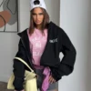 Balenciaga Printed Hooded Zip-Up Jacket