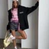 Balenciaga Printed Hooded Zip-Up Jacket