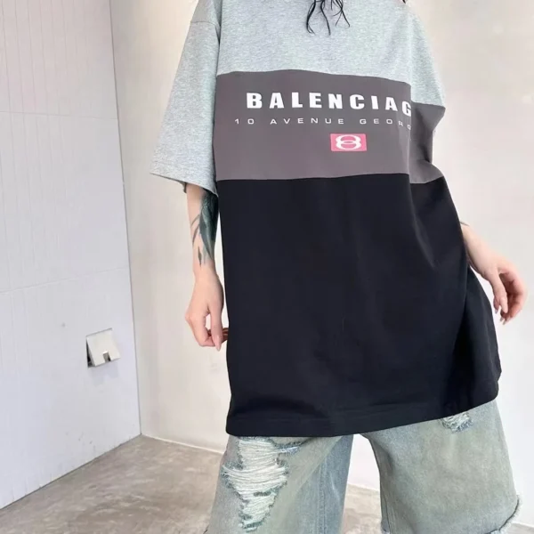 Balenciaga Printed Colorblock Oversized T-Shirt