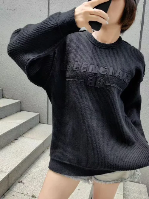 Balenciaga Embroidered Knit Sweater