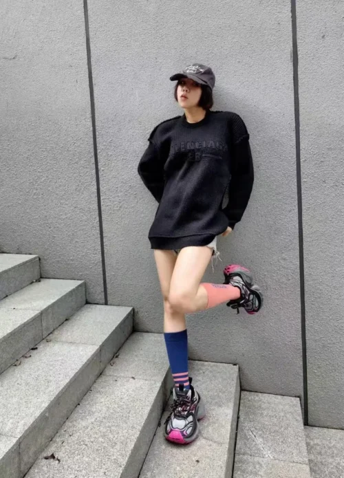 Balenciaga Embroidered Knit Sweater