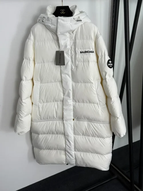 Balenciaga Embroidered Hooded Down Jacket