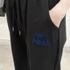 Chanel Embroidered Flocked Colorblock Drawstring T-Shirt and Pants Set