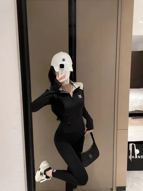Chanel Colorblock Slim-Fit Logo Jacket