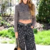 Chanel Denim Printed High-Waist Jeans