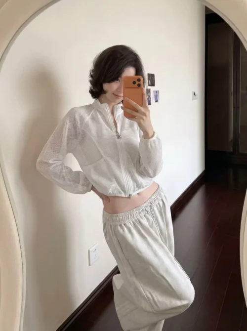 Chanel Cutout Logo Lightweight Jacket