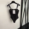 Chanel Colorblock Logo One-Piece Swimsuit