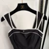 Chanel Colorblock Logo One-Piece Swimsuit