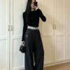 Chanel Embroidered High-Waist Pants
