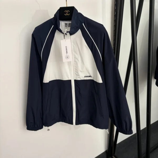 Chanel Embroidered Colorblock Trench Jacket
