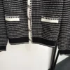 Chanel Embroidered Striped V-Neck Cardigan