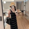 Chanel Striped Knit Vest Dress