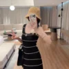 Chanel Striped Knit Vest Dress