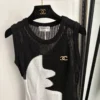 Chanel Cutout Logo Knit Vest Dress