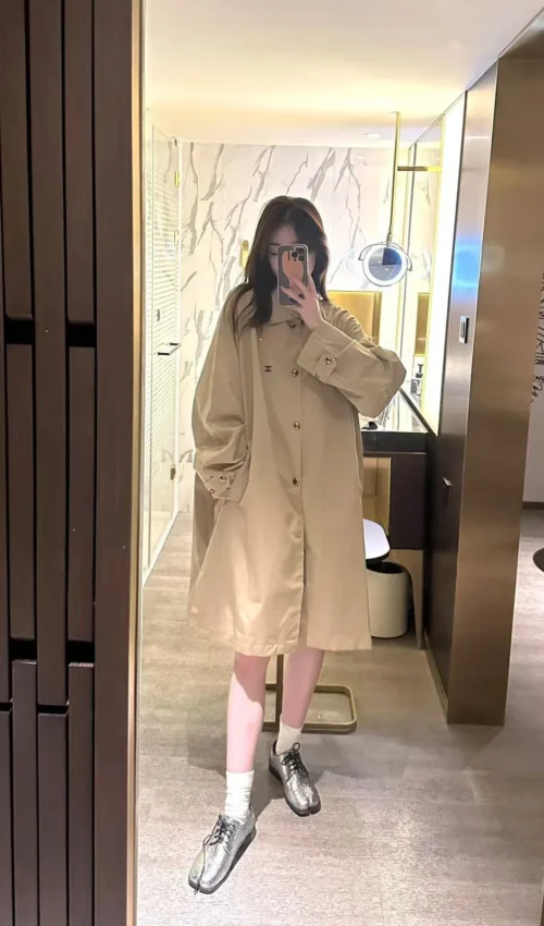 Chanel Collared Trench Jacket