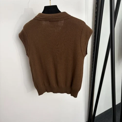 Chanel Embroidered Collared Knit Sweater