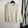 Dior Cashmere Embroidered Hooded Zip-Up Knit Jacket and Pants Set