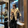 Dior Printed Collared Cropped Trench Jacket