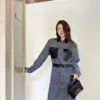Dior Denim Jacquard Monogram Dress