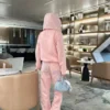 Dior Colorblock Striped Hooded Zip-Up Jacket and Pants Set