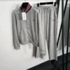 Dior Embroidered Striped Zip-Up Jacket and Pants Set