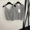 Dior Embroidered V-Neck Two-Piece Set