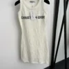 Dior Cutout Sleeveless Logo Knit Vest Dress