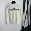 Dior Cutout V-Neck Logo Cardigan