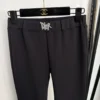 Dior Rhinestone Slim-Fit Logo Pants