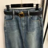 Dior Denim High-Waist Skirt