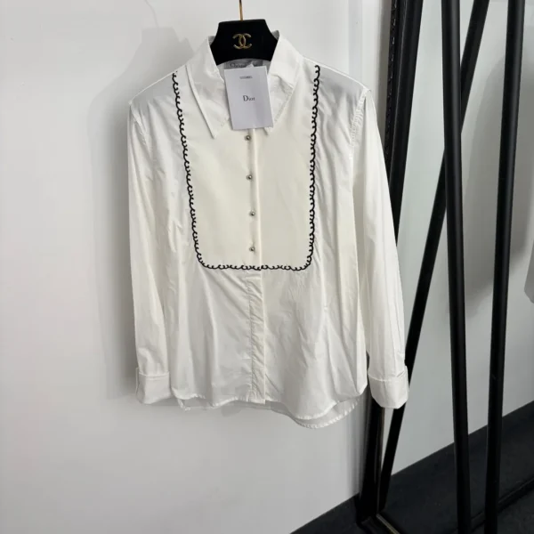 CLDIOR0037-01 Dior Embroidered Collared Shirt