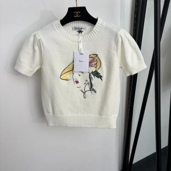 CLDIOR0039-01 Dior Embroidered Knit Sweater