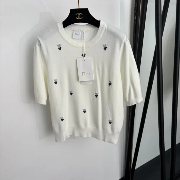 CLDIOR0041-01 Dior Embroidered Knit Sweater