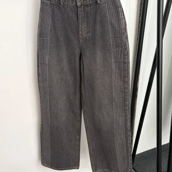 CLDIOR0051-01 Dior Denim Monogram Striped Jeans