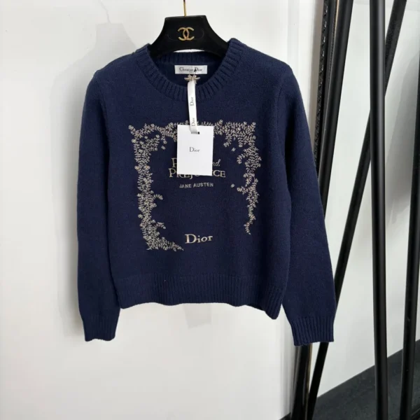CLDIOR0057-01 Dior Embroidered Knit Sweater