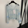 Dior Cutout Rhinestone Knit Sweater