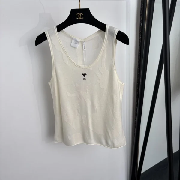 CLDIOR0061-01 Dior Embroidered Jacquard Tank Top