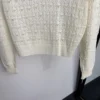 Dior Cutout Embroidered Collared Knit Sweater