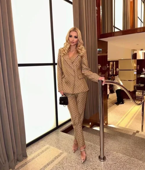 Gucci Jacquard Monogram Slim-Fit Blazer and Pants Set